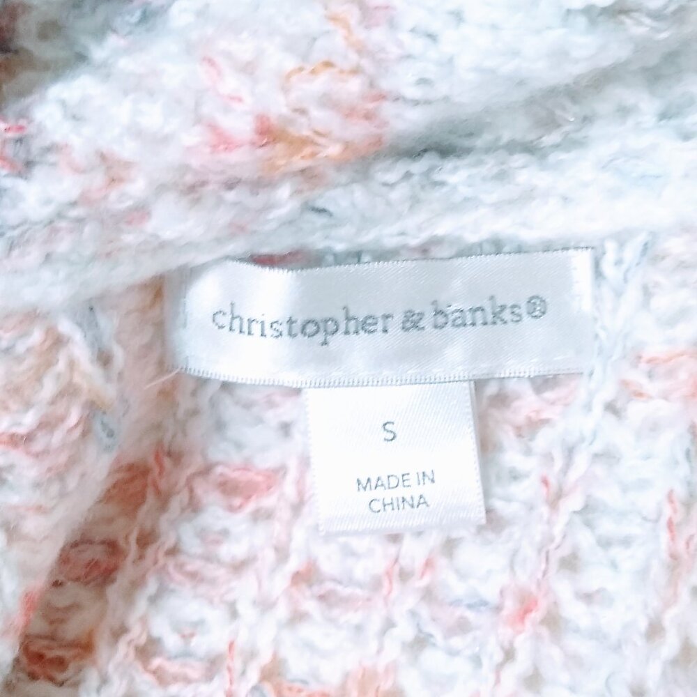 Christopher & Banks Open Front Chunky Knit Cardigan Sweater - Size Small. - Picture 12 of 14